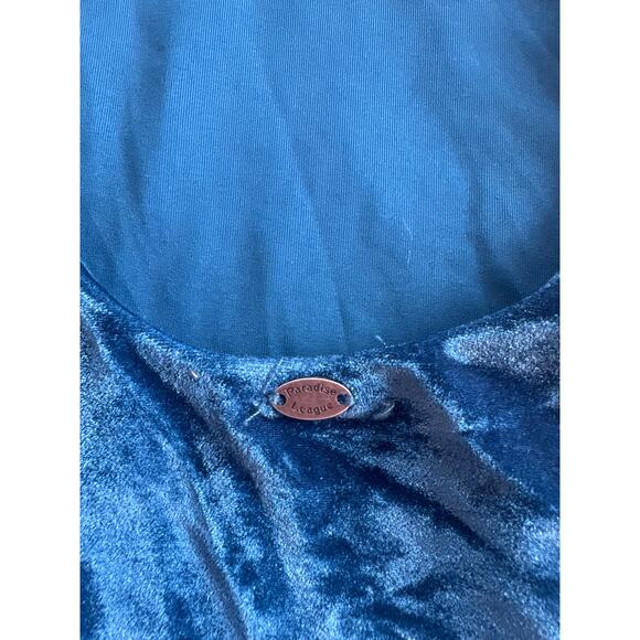 Paradise League Velvet Body Suit Tank Top Baddie Mermaidcore Dark Academia - Picture 5 of 6